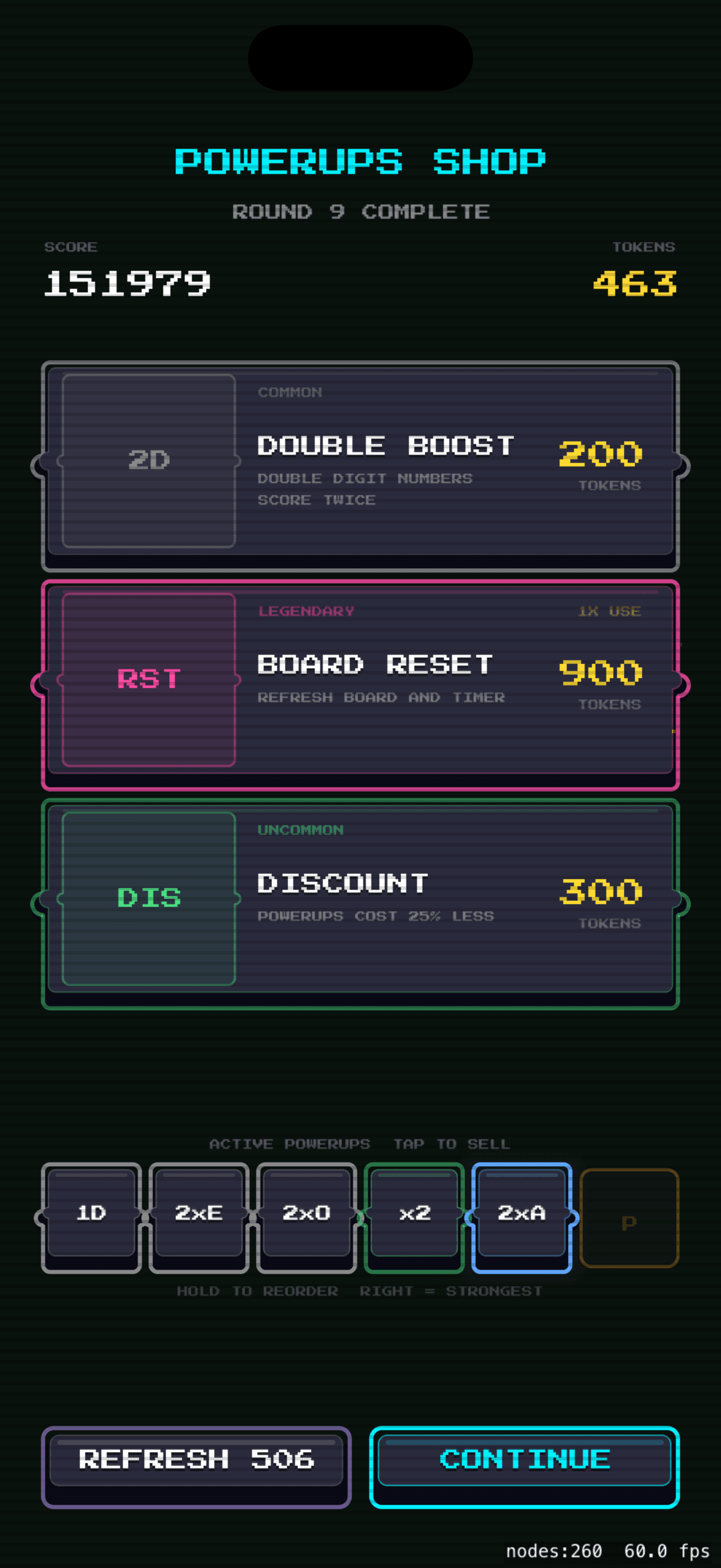 Powerups shop