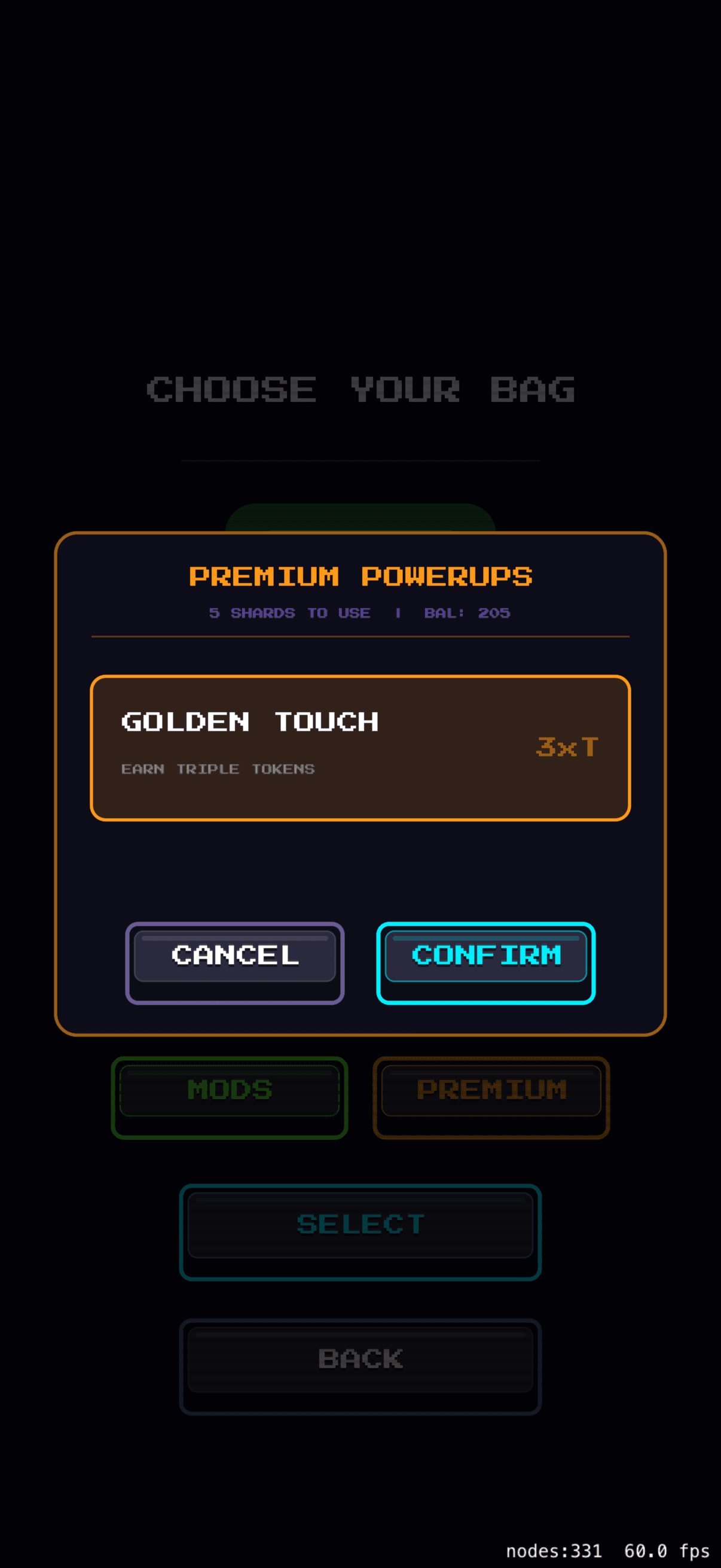 Premium powerups